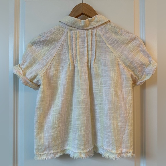 Free People Away at Sea Striped Women’s Button Top - Picture 4 of 7